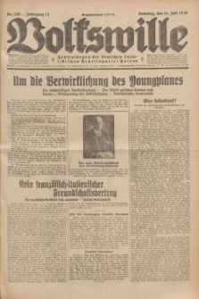 Volkswille : Zentralorgan der Deutschen Sozialistischen Arbeitspartei Polens. Jg.14, Nr. 159 (14 Juli 1929) + dod.