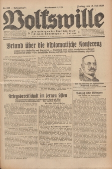 Volkswille : Zentralorgan der Deutschen Sozialistischen Arbeitspartei Polens. Jg.14, Nr. 163 (19 Juli 1929) + dod.