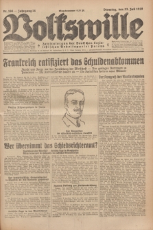 Volkswille : Zentralorgan der Deutschen Sozialistischen Arbeitspartei Polens. Jg.14, Nr. 166 (23 Juli 1929) + dod.