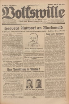 Volkswille : Zentralorgan der Deutschen Sozialistischen Arbeitspartei Polens. Jg.14, Nr. 169 (26 Juli 1929) + dod.