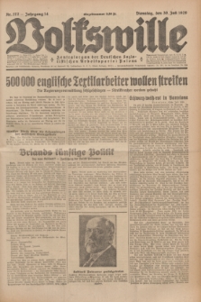 Volkswille : Zentralorgan der Deutschen Sozialistischen Arbeitspartei Polens. Jg.14, Nr. 172 (30 Juli 1929) + dod.