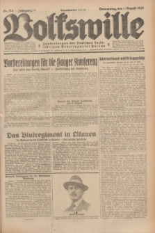 Volkswille : Zentralorgan der Deutschen Sozialistischen Arbeitspartei Polens. Jg.14, Nr. 174 (1 August 1929) + dod.