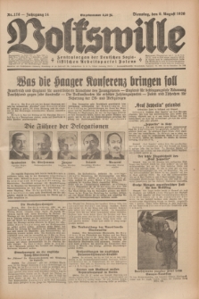 Volkswille : Zentralorgan der Deutschen Sozialistischen Arbeitspartei Polens. Jg.14, Nr. 178 (6 August 1929) + dod.