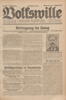 Volkswille : Zentralorgan der Deutschen Sozialistischen Arbeitspartei Polens. Jg.14, Nr. 185 (14 August 1929) + dod.
