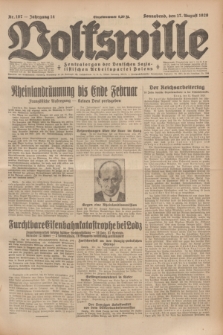 Volkswille : Zentralorgan der Deutschen Sozialistischen Arbeitspartei Polens. Jg.14, Nr. 187 (17 August 1929) + dod.
