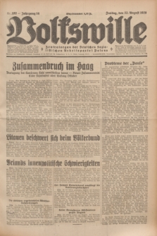 Volkswille : Zentralorgan der Deutschen Sozialistischen Arbeitspartei Polens. Jg.14, Nr. 192 (23 August 1929) + dod.