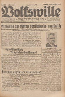 Volkswille : Zentralorgan der Deutschen Sozialistischen Arbeitspartei Polens. Jg.14, Nr. 198 (30 August 1929) + dod.