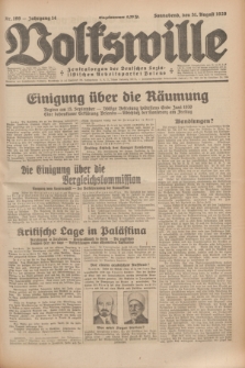 Volkswille : Zentralorgan der Deutschen Sozialistischen Arbeitspartei Polens. Jg.14, Nr. 199 (31 August 1929) + dod.