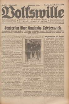 Volkswille : Zentralorgan der Deutschen Sozialistischen Arbeitspartei Polens. Jg.14, Nr. 206 (8 September 1929) + dod.