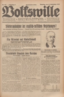 Volkswille : Zentralorgan der Deutschen Sozialistischen Arbeitspartei Polens. Jg.14, Nr. 207 (10 September 1929) + dod.