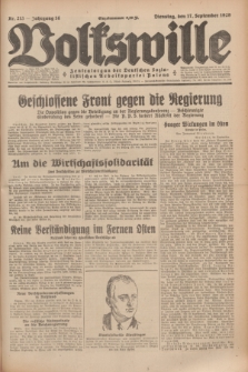 Volkswille : Zentralorgan der Deutschen Sozialistischen Arbeitspartei Polens. Jg.14, Nr. 213 (17 September 1929) + dod.