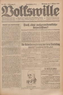 Volkswille : Zentralorgan der Deutschen Sozialistischen Arbeitspartei Polens. Jg.14, Nr. 226 (2 Oktober 1929) + dod.