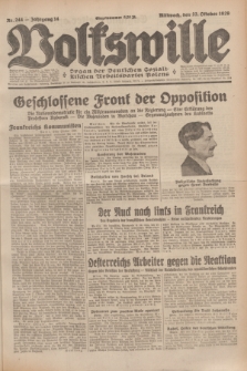 Volkswille : Organ der Deutschen Sozialistischen Arbeitspartei Polens. Jg.14, Nr. 244 (23 Oktober 1929) + dod.
