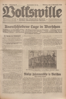 Volkswille : Organ der Deutschen Sozialistischen Arbeitspartei Polens. Jg.14, Nr. 253 (3 November 1929) + dod.