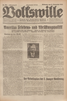 Volkswille : Organ der Deutschen Sozialistischen Arbeitspartei Polens. Jg.14, Nr. 261 (13 November 1929) + dod.
