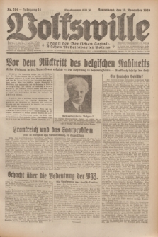 Volkswille : Organ der Deutschen Sozialistischen Arbeitspartei Polens. Jg.14, Nr. 264 (16 November 1929) + dod.
