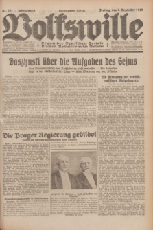 Volkswille : Organ der Deutschen Sozialistischen Arbeitspartei Polens. Jg.14, Nr. 281 (6 Dezember 1929) + dod.