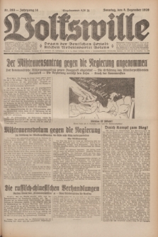 Volkswille : Organ der Deutschen Sozialistischen Arbeitspartei Polens. Jg.14, Nr. 283 (8 Dezezmber 1929) + dod.