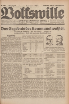 Volkswille : Organ der Deutschen Sozialistischen Arbeitspartei Polens. Jg.14, Nr. 284 (10 Dezember 1929) + dod.
