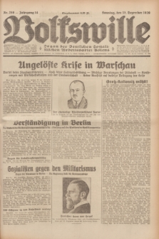 Volkswille : Organ der Deutschen Sozialistischen Arbeitspartei Polens. Jg.14, Nr. 289 (15 Dezember 1929) + dod.