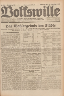 Volkswille : Organ der Deutschen Sozialistischen Arbeitspartei Polens. Jg.14, Nr. 290 (17 Dezember 1929) + dod.
