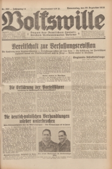 Volkswille : Organ der Deutschen Sozialistischen Arbeitspartei Polens. Jg.14, Nr. 292 (19 Dezember 1929) + dod.