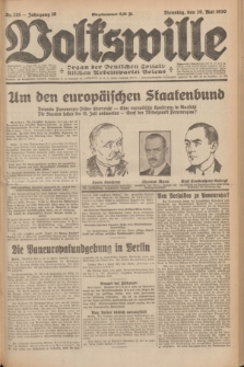 Volkswille : Organ der Deutschen Sozialistischen Arbeitspartei Polens. Jg.16 [i.e.15], Nr. 115 (20 Mai 1930) + dod.