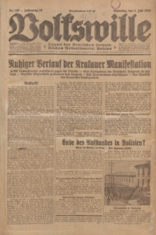 Volkswille : organ der Deutschen Sozialistischen Arbeitspartei Polens. Jg.16 [i.e.15], Nr. 148 (1 Juli 1930) + dod.