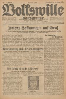 Volkswille : zugleich Volksstimme für Bielitz : Organ der Deutschen Sozialistischen Arbeitspartei in Polen. Jg.17, Nr. 7 (10 Januar 1931) + dod.