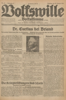 Volkswille : zugleich Volksstimme für Bielitz : Organ der Deutschen Sozialistischen Arbeitspartei in Polen. Jg.17, Nr. 15 (20 Januar 1931) + dod.