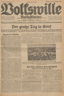 Volkswille : zugleich Volksstimme für Bielitz : Organ der Deutschen Sozialistischen Arbeitspartei in Polen. Jg.17, Nr. 18 (23 Januar 1931) + dod.