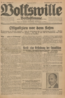 Volkswille : zugleich Volksstimme für Bielitz : Organ der Deutschen Sozialistischen Arbeitspartei in Polen. Jg.17, Nr. 23 (29 Januar 1931) + dod.
