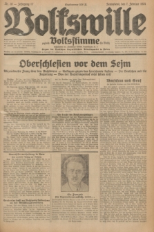 Volkswille : zugleich Volksstimme für Bielitz : Organ der Deutschen Sozialistischen Arbeitspartei in Polen. Jg.17, Nr. 30 (7 Februar 1931) + dod.