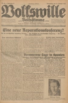 Volkswille : zugleich Volksstimme für Bielitz : Organ der Deutschen Sozialistischen Arbeitspartei in Polen. Jg.17, Nr. 40 (19 Februar 1931) + dod.