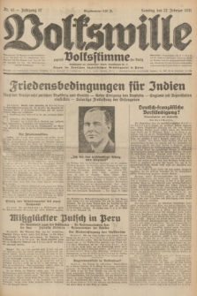 Volkswille : zugleich Volksstimme für Bielitz : Organ der Deutschen Sozialistischen Arbeitspartei in Polen. Jg.17, Nr. 43 (22 Februar 1931) + dod.