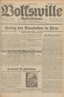 Volkswille : zugleich Volksstimme für Bielitz : Organ der Deutschen Sozialistischen Arbeitspartei in Polen. Jg.17, Nr. 51 (4 März 1931) + dod.