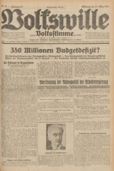 Volkswille : zugleich Volksstimme für Bielitz : Organ der Deutschen Sozialistischen Arbeitspartei in Polen. Jg.17, Nr. 57 (11 März 1931) + dod.