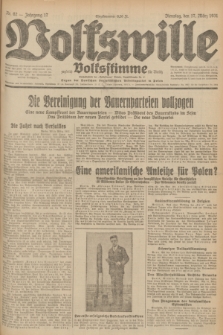 Volkswille : zugleich Volksstimme für Bielitz : Organ der Deutschen Sozialistischen Arbeitspartei in Polen. Jg.17, Nr. 62 (17 März 1931) + dod.