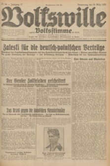 Volkswille : zugleich Volksstimme für Bielitz : Organ der Deutschen Sozialistischen Arbeitspartei in Polen Jg.17, Nr. 64 (19 März 1931) + dod.