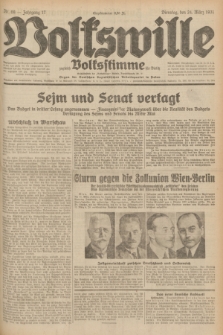 Volkswille : zugleich Volksstimme für Bielitz : Organ der Deutschen Sozialistischen Arbeitspartei in Polen. Jg.17, Nr. 68 (24 März 1931) + dod.