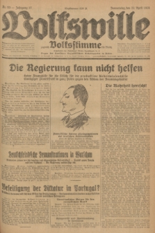 Volkswille : zugleich Volksstimme für Bielitz : Organ der Deutschen Sozialistischen Arbeitspartei in Polen. Jg.17, Nr. 93 (23 April 1931) + dod.