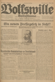 Volkswille : zugleich Volksstimme für Bielitz : Organ der Deutschen Sozialistischen Arbeitspartei in Polen. Jg.17, Nr. 102 (5 Mai 1931) + dod.