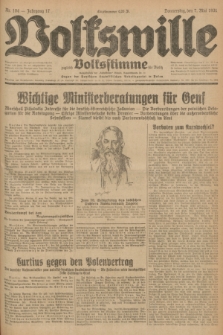 Volkswille : zugleich Volksstimme für Bielitz : Organ der Deutschen Sozialistischen Arbeitspartei in Polen. Jg.17, Nr. 104 (7 Mai 1931) + dod.