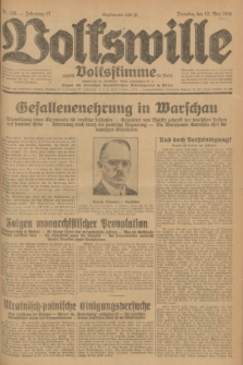 Volkswille : zugleich Volksstimme für Bielitz : Organ der Deutschen Sozialistischen Arbeitspartei in Polen. Jg.17, Nr. 108 (12 Mai 1931) + dod.