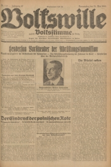 Volkswille : zugleich Volksstimme für Bielitz : Organ der Deutschen Sozialistischen Arbeitspartei in Polen. Jg.17, Nr. 115 (21 Mai 1931) + dod.