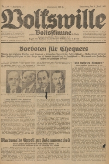 Volkswille : zugleich Volksstimme für Bielitz : Organ der Deutschen Sozialistischen Arbeitspartei in Polen. Jg.17, Nr. 126 (4 Juni 1931) + dod.