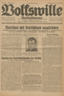 Volkswille : zugleich Volksstimme für Bielitz : Organ der Deutschen Sozialistischen Arbeitspartei in Polen. Jg.17, Nr. 135 (16 Juni 1931) + dod.