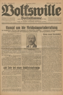Volkswille : zugleich Volksstimme für Bielitz : Organ der Deutschen Sozialistischen Arbeitspartei in Polen. Jg.17, Nr. 136 (17 Juni 1931) + dod.