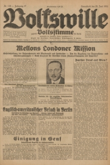 Volkswille : zugleich Volksstimme für Bielitz : Organ der Deutschen Sozialistischen Arbeitspartei in Polen. Jg.17, Nr. 139 (20 Juni 1931) + dod.