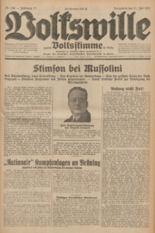 Volkswille : zugleich Volksstimme für Bielitz : Organ der Deutschen Sozialistischen Arbeitspartei in Polen. Jg.17, Nr. 156 (11 Juli 1931) + dod.